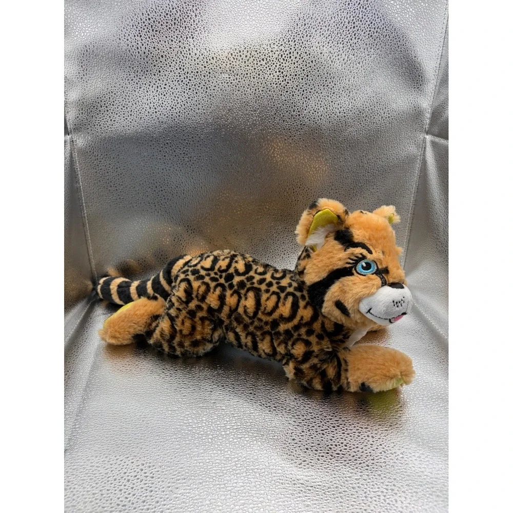 Kellytoy Brownie Brite Plush Leopard Go For Bold Yellow Glitter Paws 8201110283